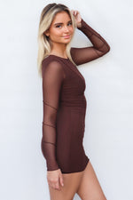 Raelynn Mini Dress - Brown