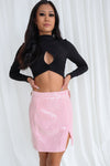 Rosie Mini Skirt - Pink Sequin
