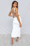 Shania Midi Dress - White