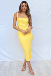 Shania Midi Dress - Yellow