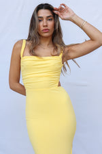 Shania Midi Dress - Yellow