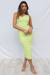 Sheba Midi Dress - Lime