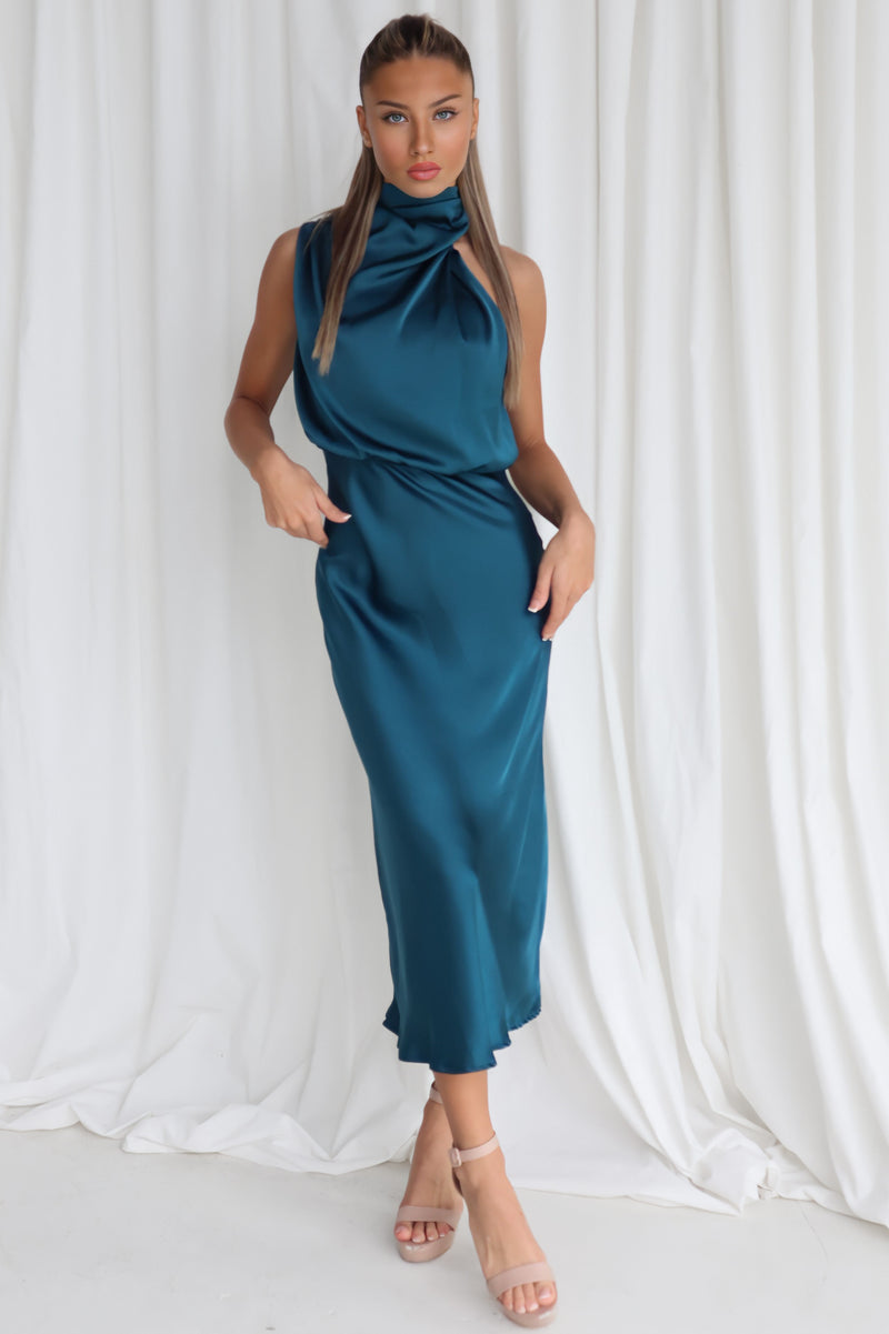 Sherie Midi Dress - Teal