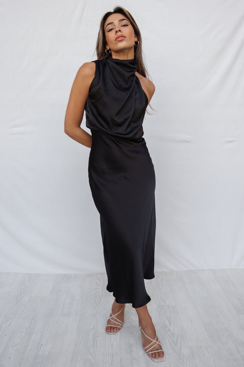 Sherie Midi Dress - Black