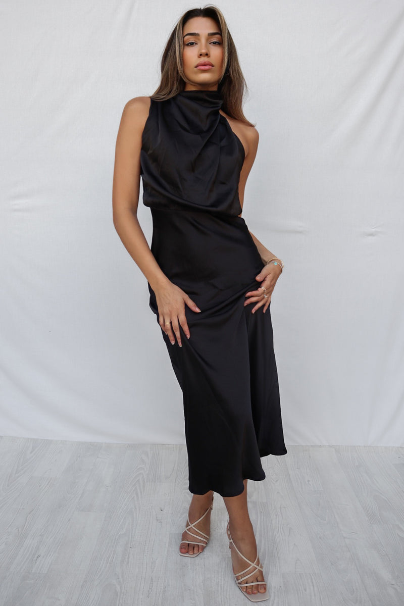 Sherie Midi Dress - Black