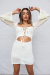 Snowflake Mini Dress - White