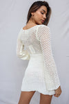 Snowflake Mini Dress - White