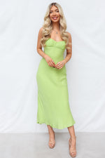 Splice Maxi Dress - Lime