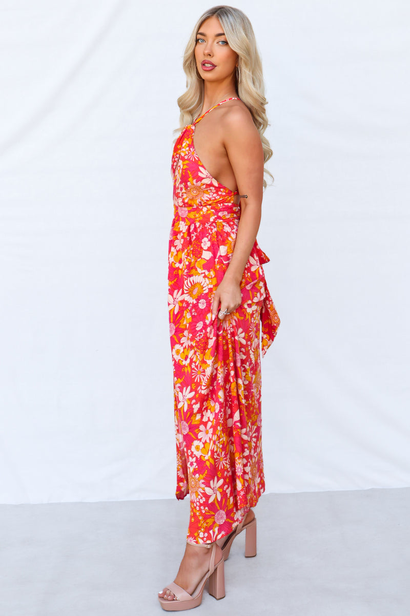 Tahnee Maxi Dress - Orange Multi