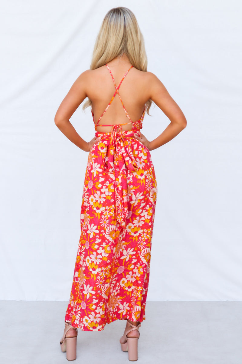 Tahnee Maxi Dress - Orange Multi