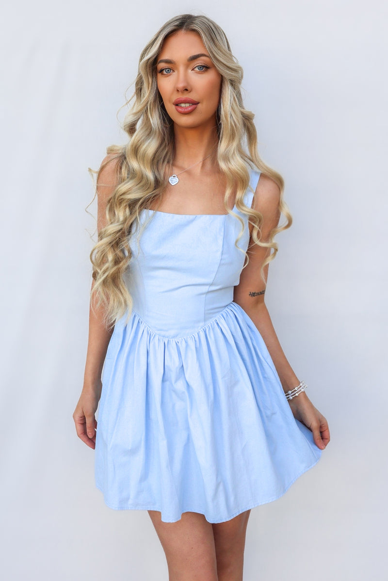 Tara Mini Dress - Blue
