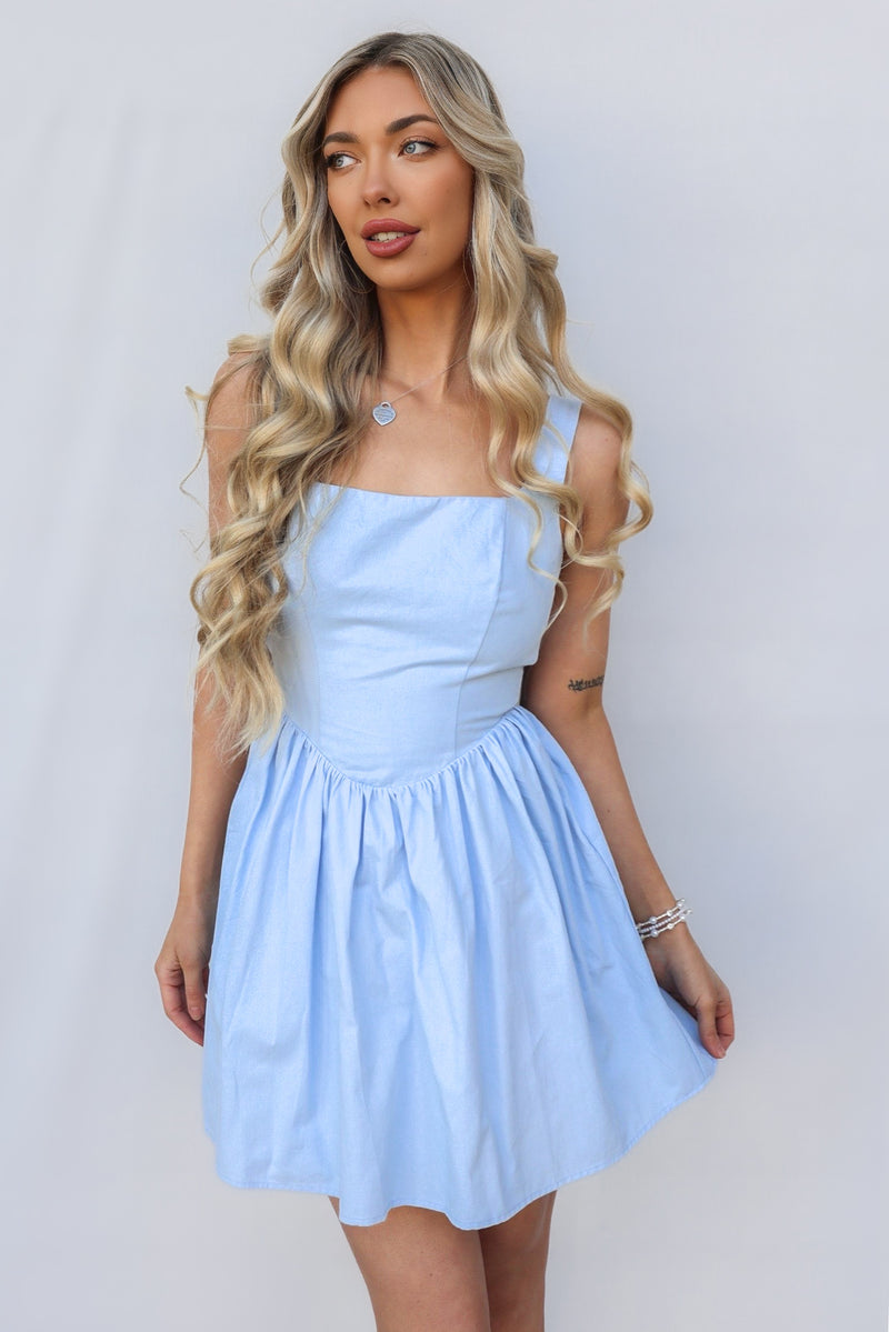 Tara Mini Dress - Blue