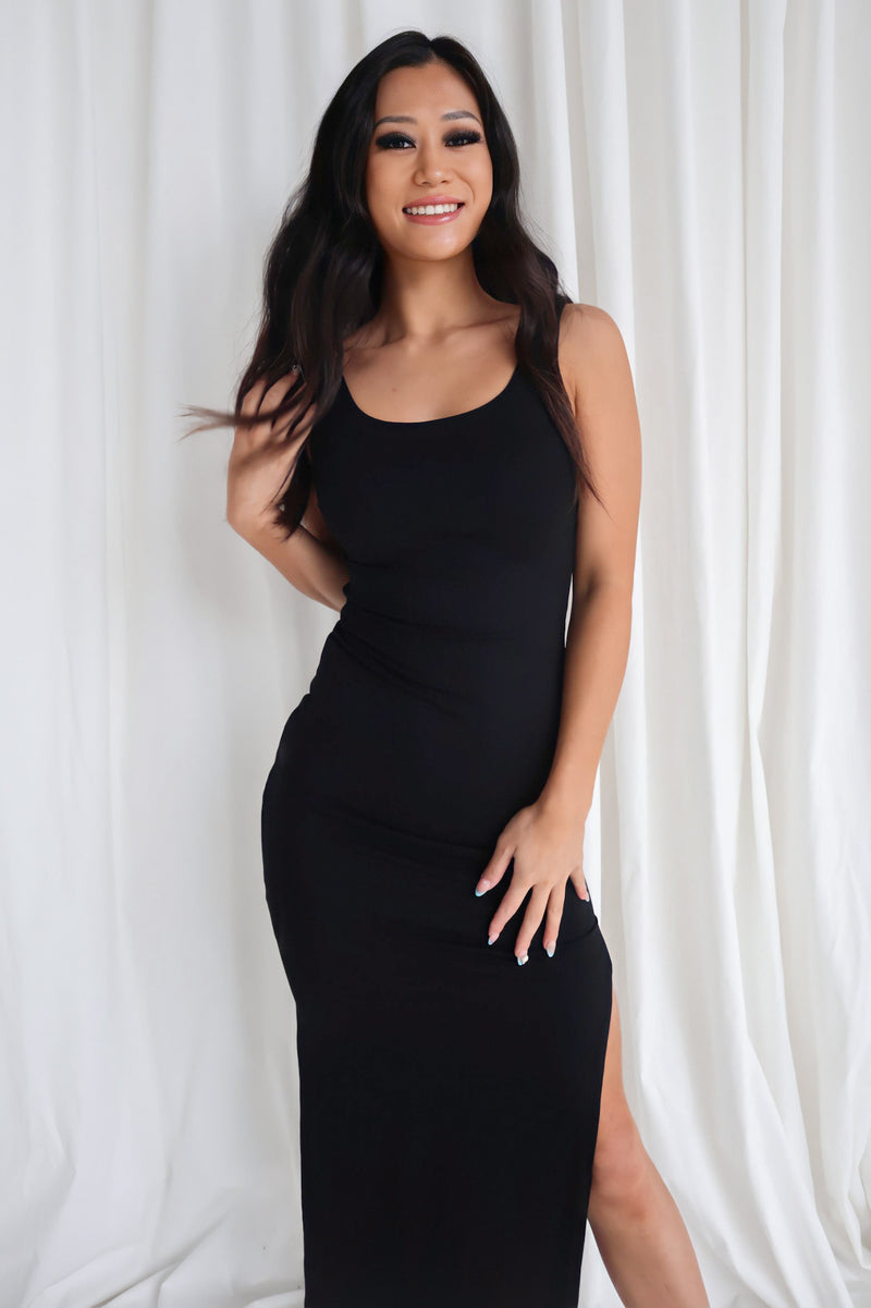 Taylor Midi Dress - Black