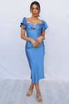 Tiara Midi Dress - Blue