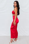 Tisha Midi Dress - Red