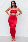 Tisha Midi Dress - Red