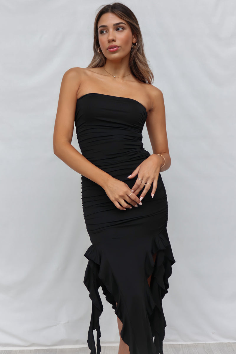 Ventia Midi Dress - Black