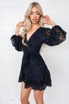 Vienna Lace Dress - Navy