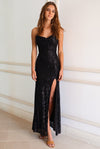 Whitney Sequin Gown - Black