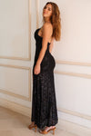 Whitney Sequin Gown - Black