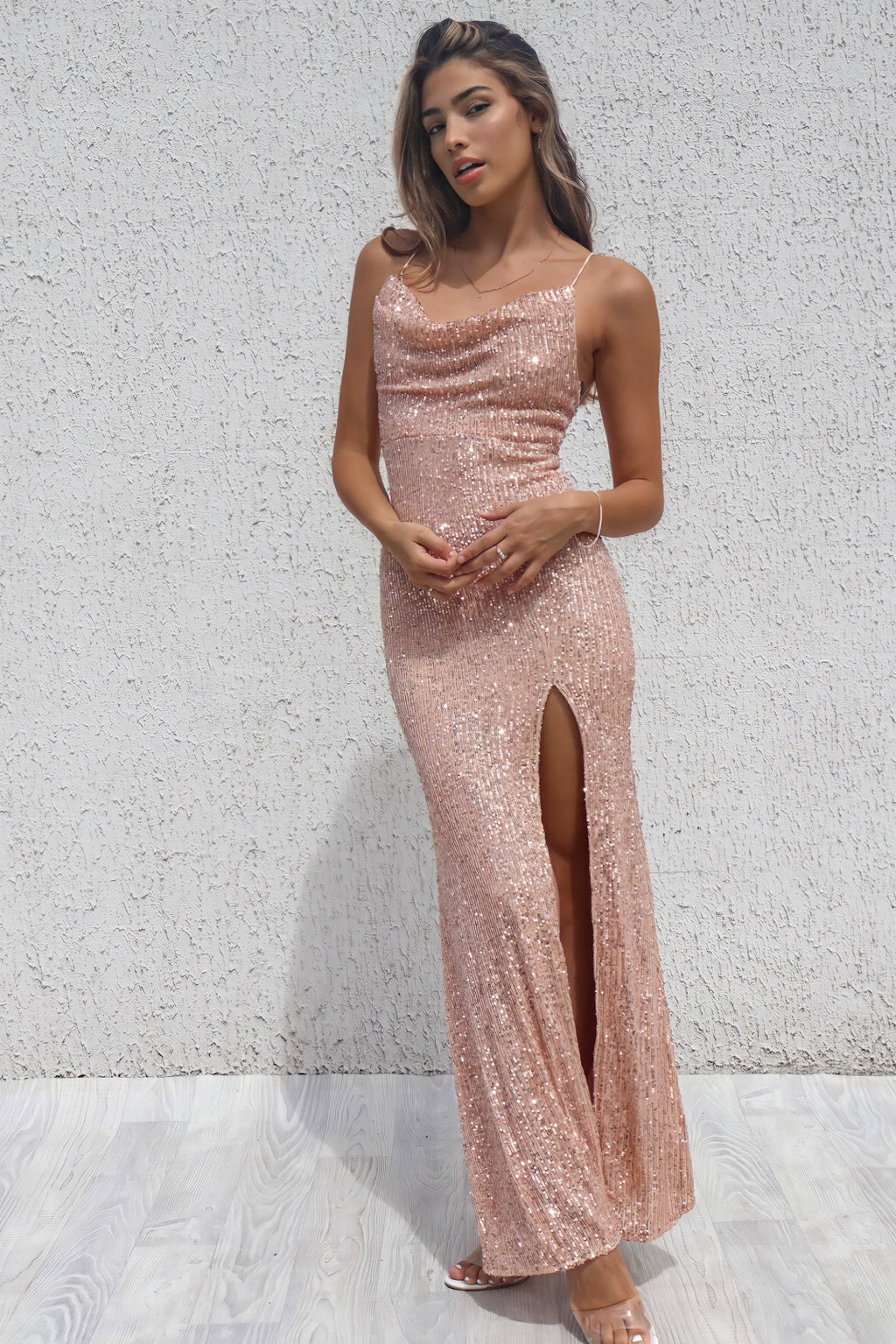 Whitney Sequin Gown - Gold