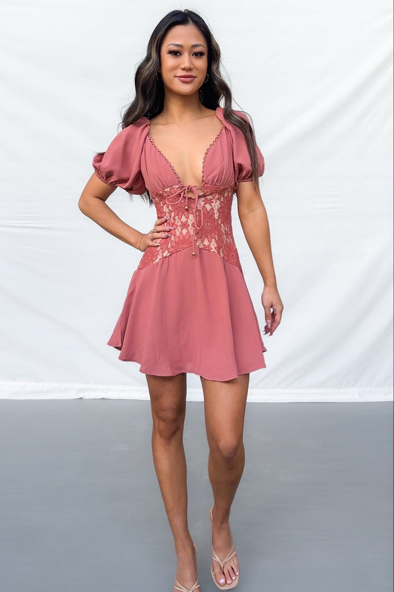 Wynn Mini Dress - Rose