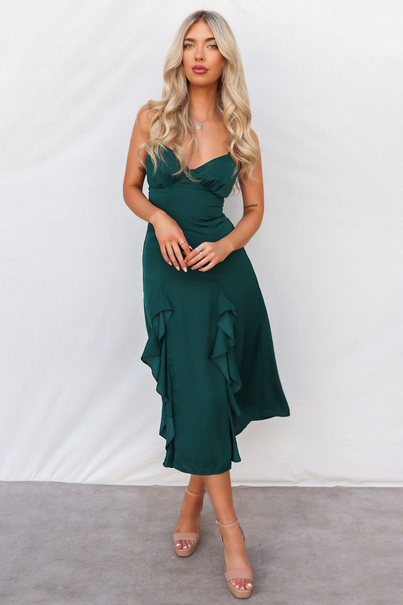 Yolanda Midi Dress - Emerald