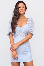 Zahlia Mini Dress - Blue