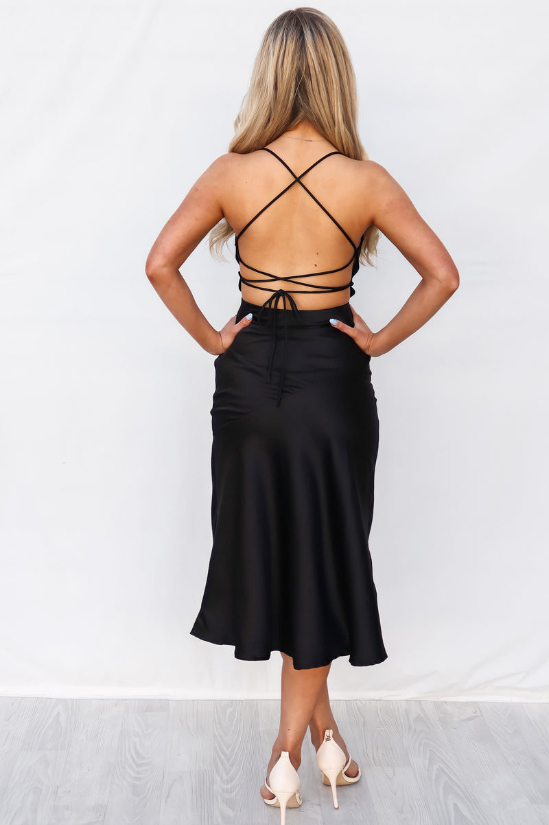 Zamira Midi Dress - Black