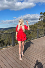 Bridgerton Playsuit - Red