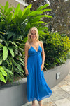 Elisa Midi Dress - Blue