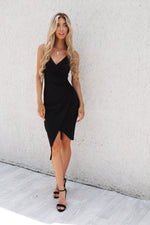 Kylie Bodycon Dress - Black - Runway Goddess