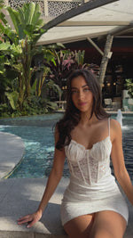 Nicole Mini Dress - White Lace