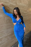Claire Midi Dress - Blue