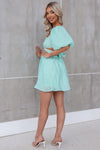Abigail Mini Dress - Aqua Green