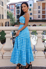 Addison Set Skirt - Blue Gingham