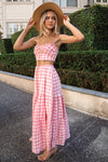 Addison Set Top - Pink Gingham