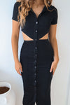Adelaide Midi Dress - Black