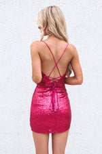 Ambrosia Sequin Dress - Fuchsia Pink