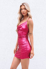 Ambrosia Sequin Dress - Fuchsia Pink