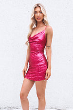 Ambrosia Sequin Dress - Fuchsia Pink