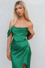 Anastasia Midi Dress - Emerald Green
