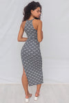 Andee Midi Dress - Black and White