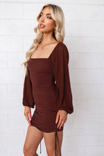 Astrid Mesh Dress - Chocolate