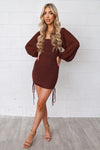 Astrid Mesh Dress - Chocolate