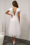 Athena Tulle Midi Dress - White