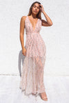 Belladonna Sequin Gown - Nude Pink