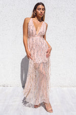 Belladonna Sequin Gown - Nude Pink