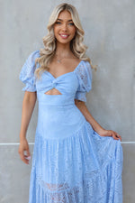 Billie Lace Midi Dress - Baby Blue Picnic Winter Cute Formal – Runway  Goddess