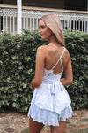 Lace Pixie Playsuit - Blue - Runway Goddess